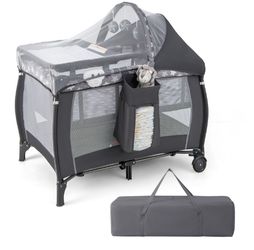 Baby Nursery Center 4 in 1 Portable Travel Crib