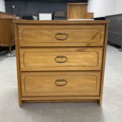 One 3 Drawer Mid Century Modern Style Nightstand / End Table / Side Table