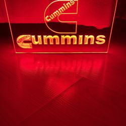 CUMMINS LED NEON RED LIGHT SIGN 8x12