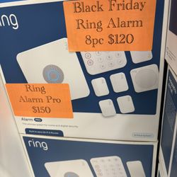 Ring home alarm Pro eight piece set brand new sealed black Friday sale