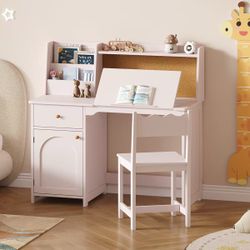 ❤️‍🔥 41.3'' W Study Desk with Tiltable Desktop $90