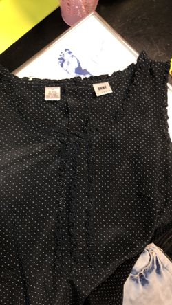 Size 14 DKNY black and white polka dots dress. Worn only once