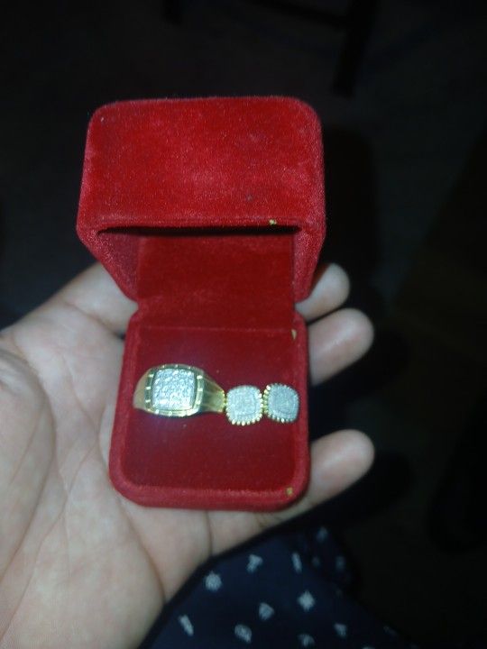 Diamond Ring And Earrings Set