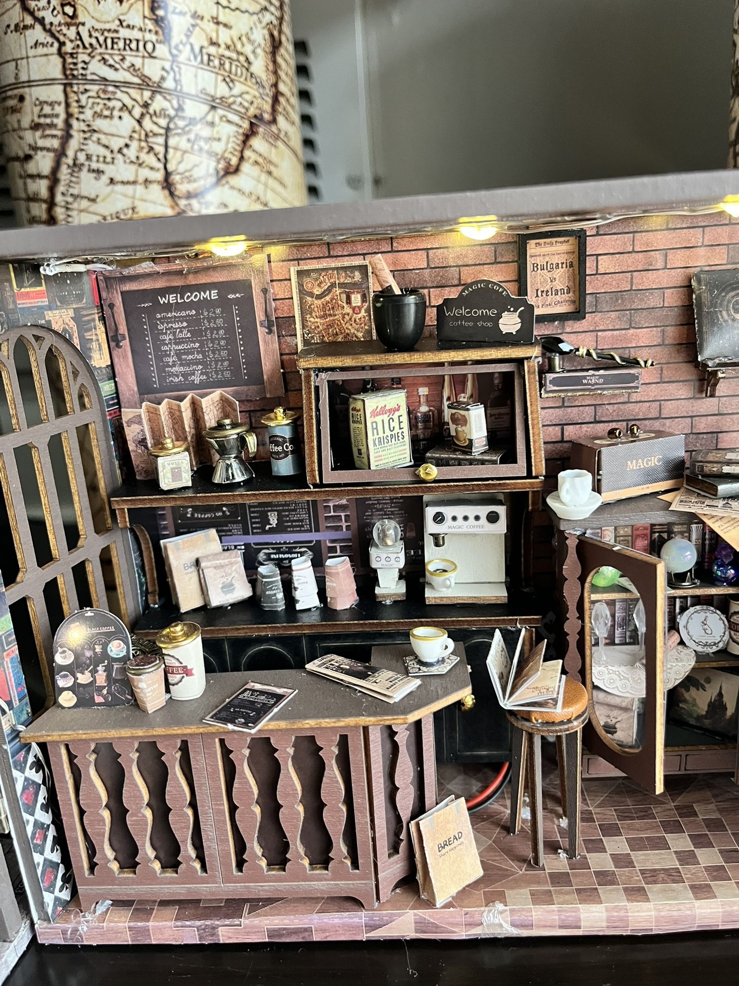 Miniature Cafe Shop Scene