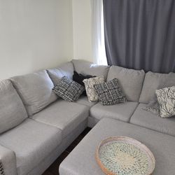 Gray sectional couch