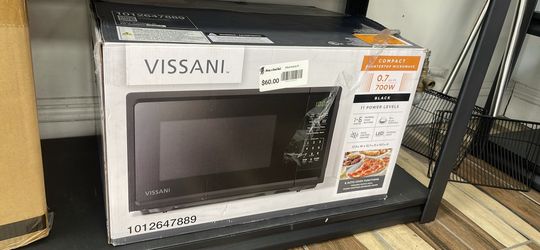 Vissani Compact Countertop Microwave black