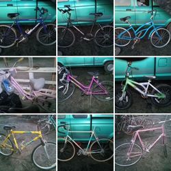 Bikes Sprockets Pedals Forks Brakes Wheels Tires 