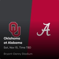Oklahoma vs Alabama