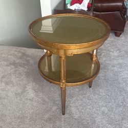 2 Theodore Alexander Gold Eglomise Side Tables