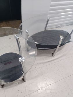 Two glass tables best offer