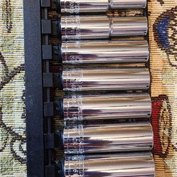 PITTSBURGH  PRO  10 PCS  1/2 DRIVE   SET CHROME DEEP WALL SOCKET SET 