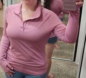 Pink Long Sleeve Polo Cooling Shirt