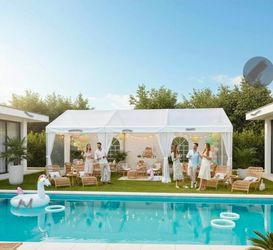 10'x30' Party Tent, Outdoor Wedding Canopy Tent with  Removable Sidewalls, Waterproof Heavy Duty Gazebo Shelter for Parties BBQ Events Garden Backyard