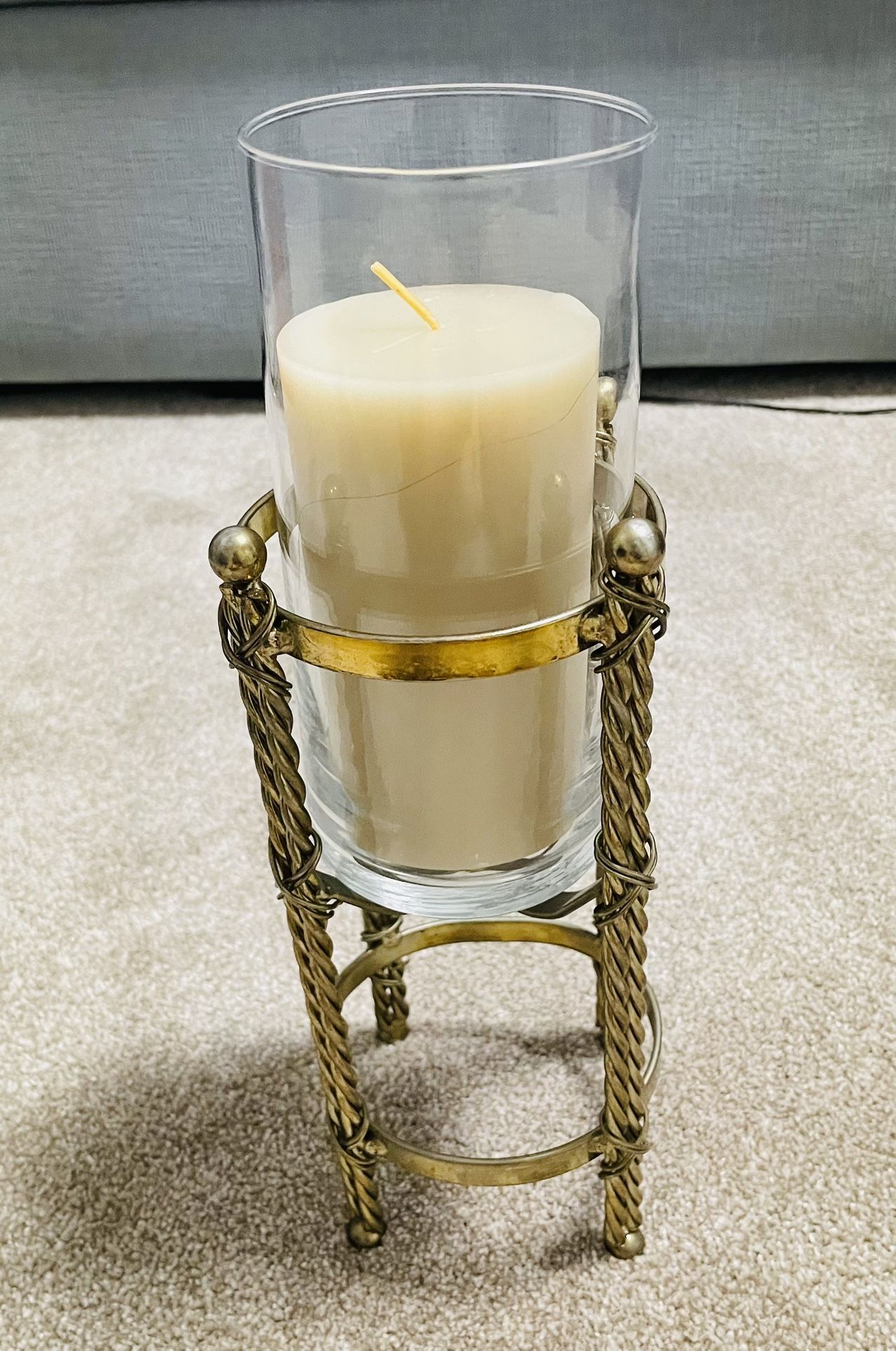 Vintage Brass 4 Legged Candle/flower Holder