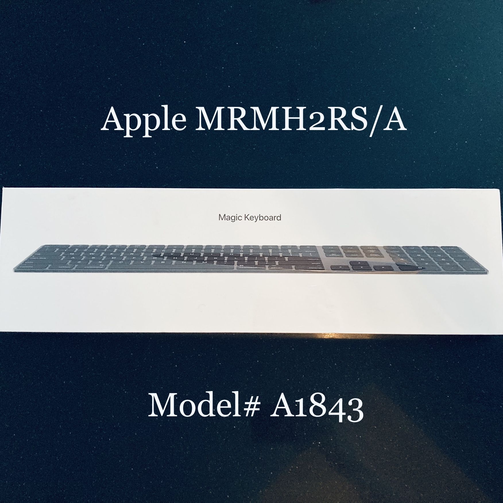 NEW Apple A1843 MRMH2RS/A - English US / russian russia - Magic Keyboard With Numeric Keypad Bluetooth Wireless - Space Gray Black Grey