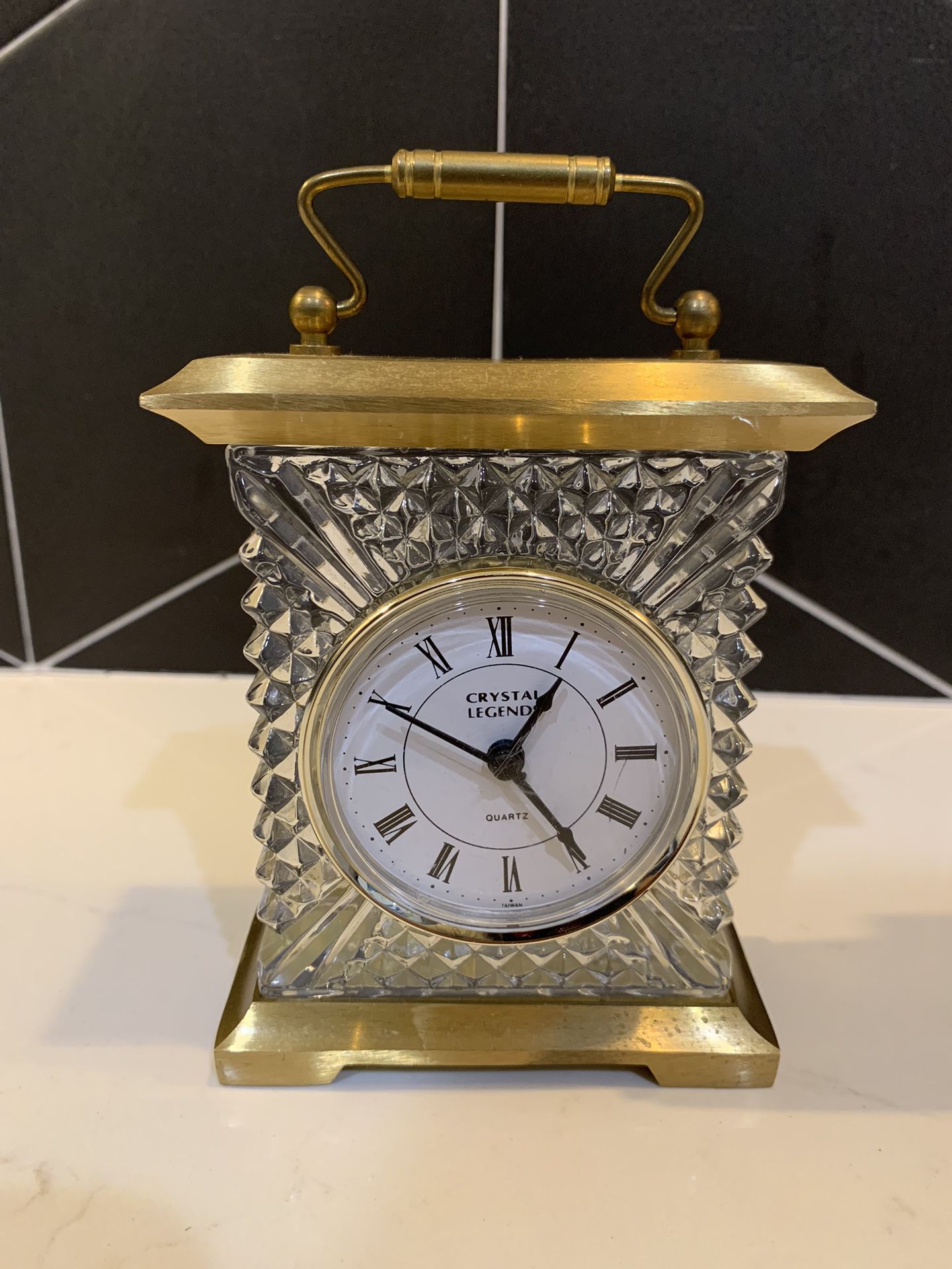 Vintage Crystal Legends Carriage Clock