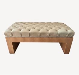 Natural Leather Bench