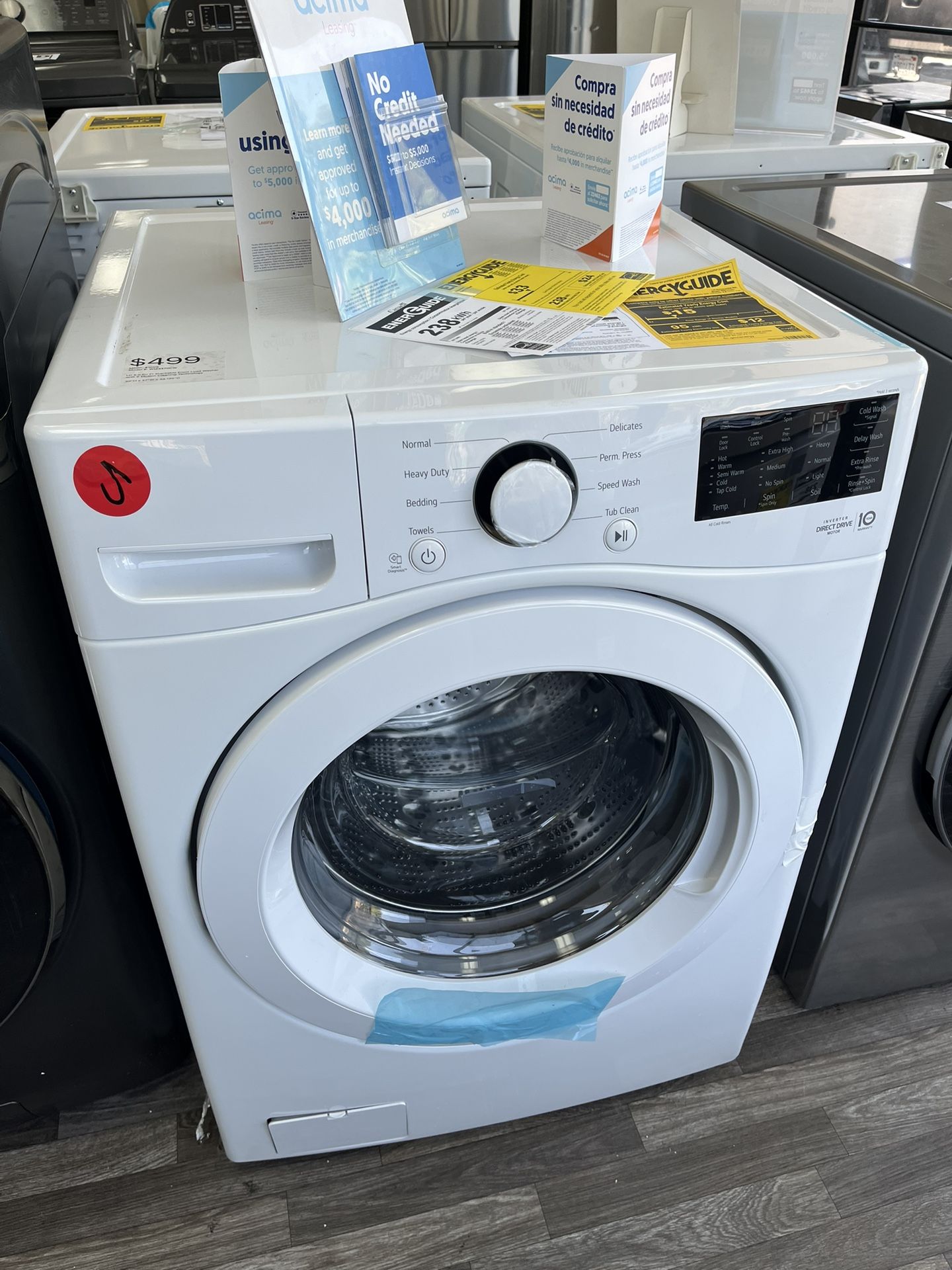 $499 LG Front Load Washer, Open Box, Financing Options Available