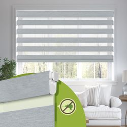 No Drill Zebra Blinds (Gray)
