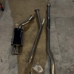 LA Zona Auto Parts 2002 to 2006 Nissan Altima 2.25 Inch Exhaust System with 3.5 inch Muffler Escape Moffle Horse Power 