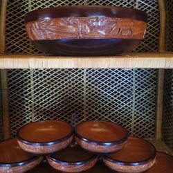 Japanese Carved Wood Bowls