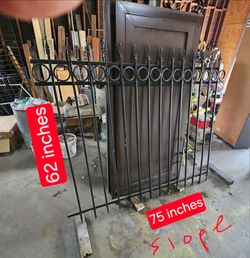 Used fence panel downhill