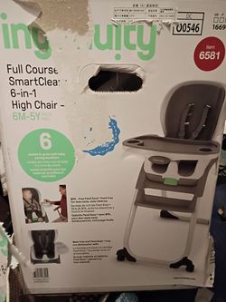 Ingenuity full course smart clean 6 in 1 high chair slate