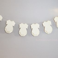 Baby Shower Clothesline/Ivy Ribbon/Decorations for Baby Shower/Garland Baby Outfit Onesies