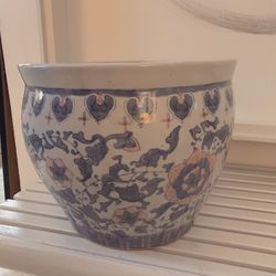 Big Chinese Ceramic Pot  ( Diameter 14” Height 12”) KENDALL AREA 