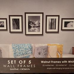 Five Walnut Frames