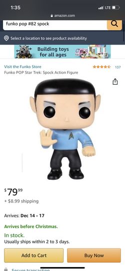 Spock Funko Pop Toy #82