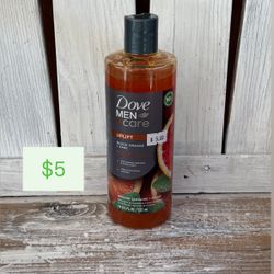Dove Men +Care Liquid Body Wash for Men Blood Orange + Sage Plant-Based All Skin, 18 oz