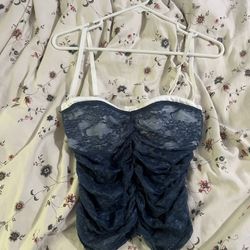 Edikted Eleanor Bra Detail Sheer Lace Top