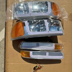 99-06 GMC Sierra|00-06 GMC Yukon/Yukon XL LED Switchback Headlights Faros Calaveras Micas Luces 