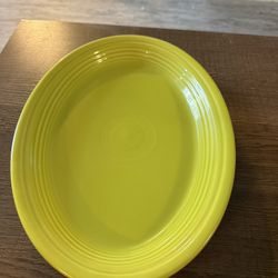 Fiestaware Oval Serving Platter 13.5” - Lemongrass