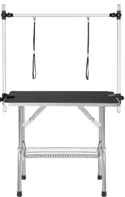 Professional Dog Pet Grooming Table Large Adjustable Heavy-Duty Portable w/Arm and Noose and Mesh Tray