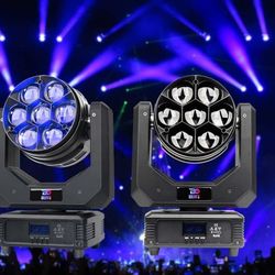 2 pack Led 7x40w 4in1 wash zoom moving head light for dj club