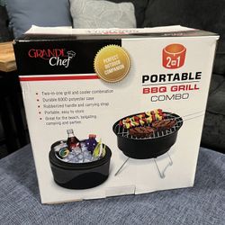 New, portable 2-in-1 cooler and grill
