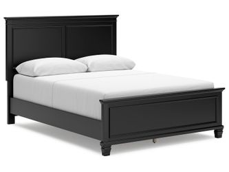 Lanolee Black Queen Panel Bed