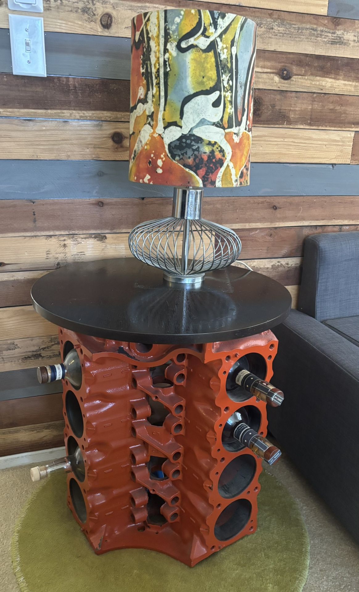 Big block Wine Rack End Table