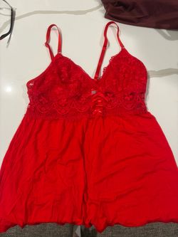 Daisy Fuentes Red Lace Babydoll Lingerie