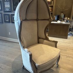 Restoration Hardware Balloon Porters Domed High Back Chair