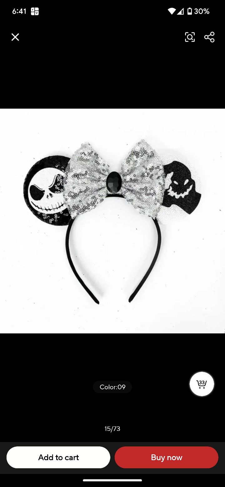 Handmade Oogie Boogie Mickey Ears