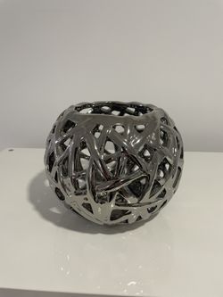 Silver Decor Abstract Vase 