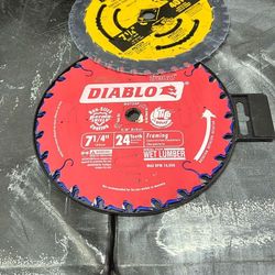 Diablo and  dewalt  circular saw 7 1/4 blades  10.00