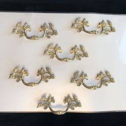 Vintage French Provincial Brass Pulls Keeler Brass K8949