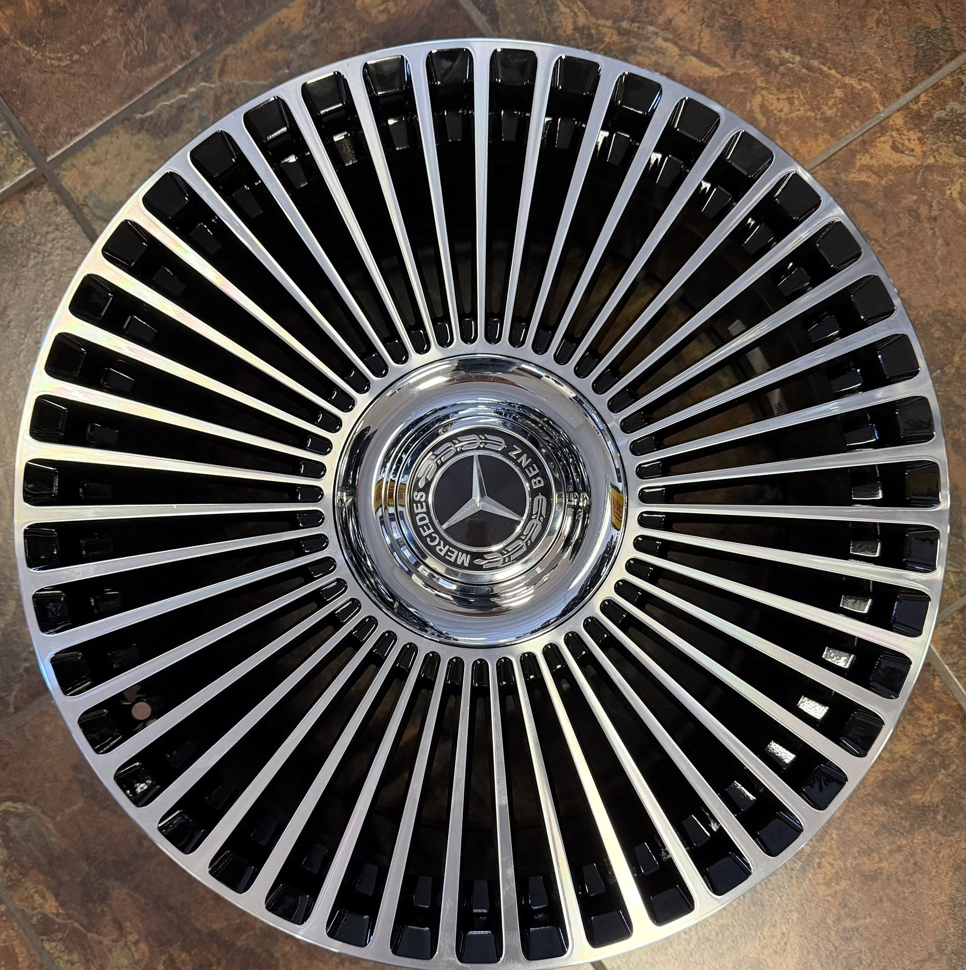 21” Wheels Black Machine with Tires S550 S63 CLS GLC S63 BMW 7Series