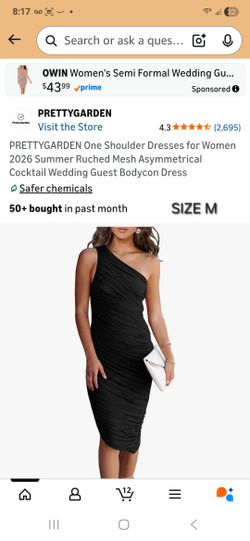 Womans One Shoulder Dress