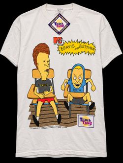 Vintage 1997 Beavis and Butt-Head MTV Cartoon T Shirt Men's Large