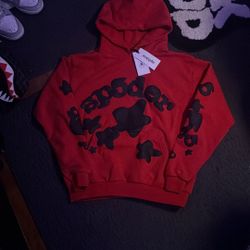 Red Sp5der Hoodie Size M
